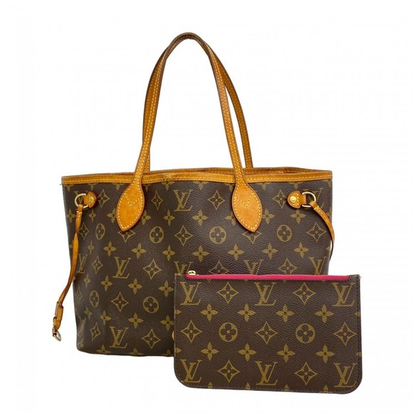 Louis Vuitton Monogram Neverfull PM Tote Bag M41001 Brown/Fuchsia Women's - Picture 1 of 13